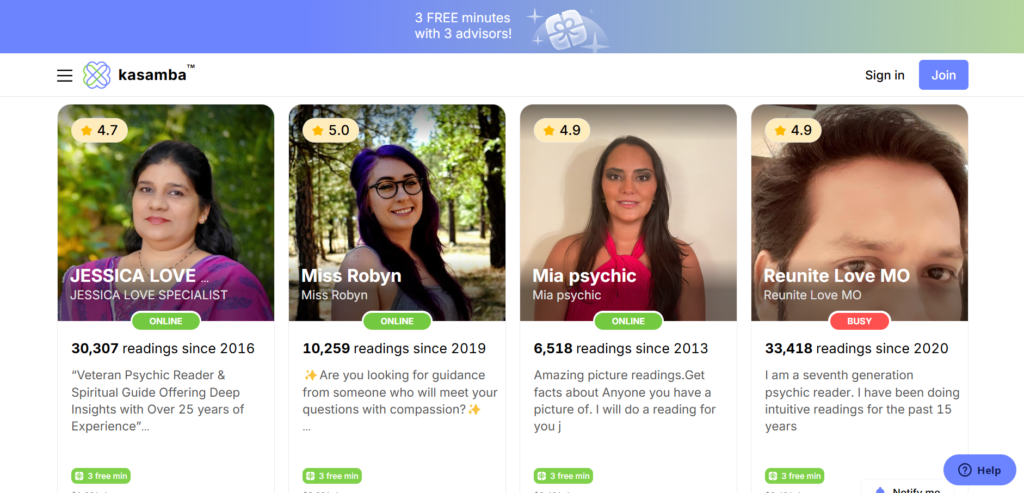 Kasamba - top Psychic Reading Websites