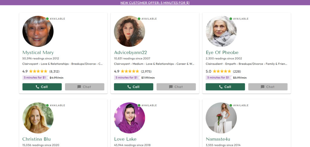 Keen - Online Psychic Reading Websites