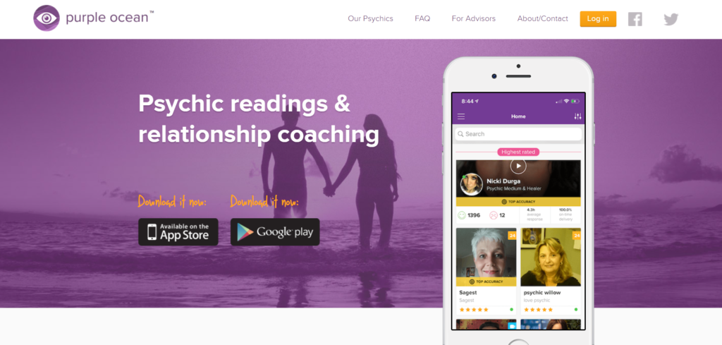 Purple Ocean - Psychic Reading Websites online