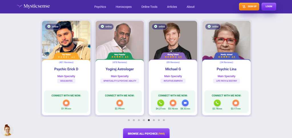 mysticsense- best Online Psychic Reading Websites