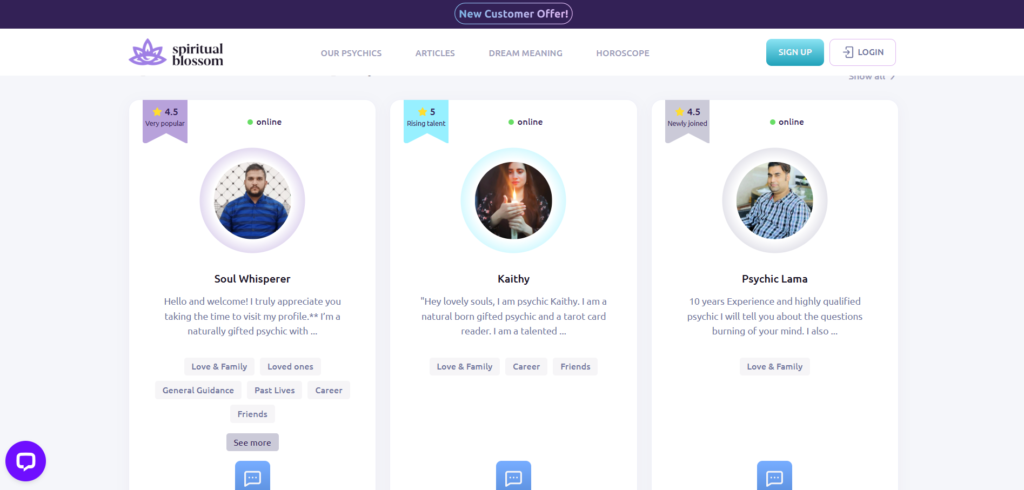 spiritualblossom - top Online Psychic Reading Websites